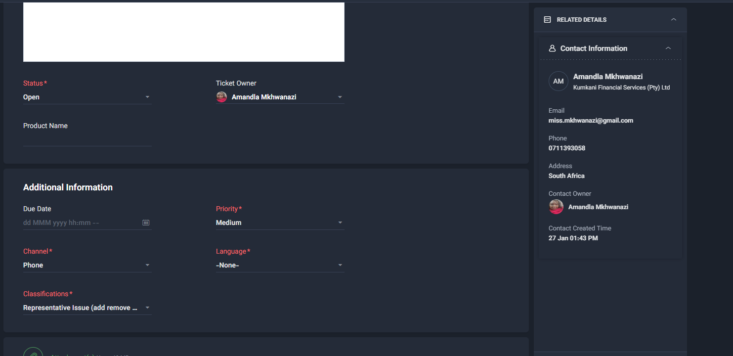 Screenshot 5 — Email template selection/sending